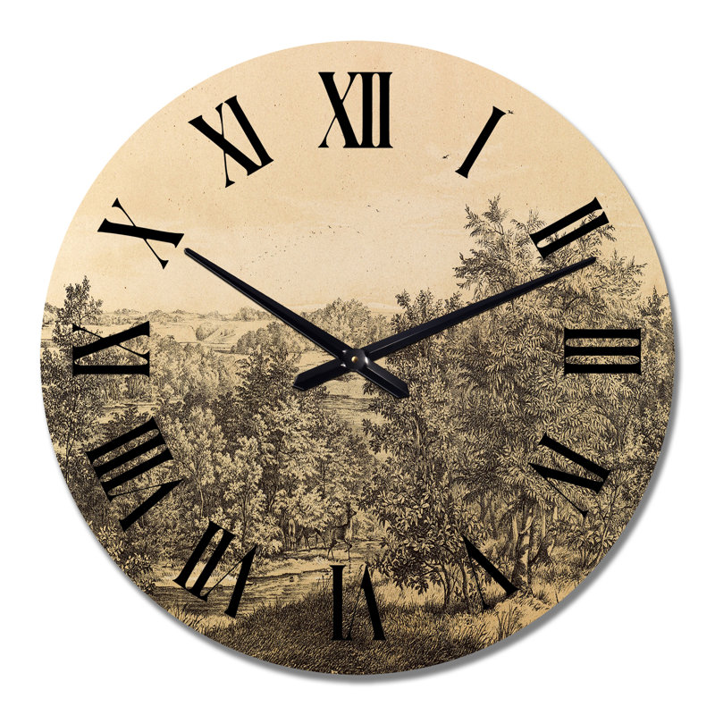 Nature of South America Old Image Xii - Horloge murale traditionnelle, Grand