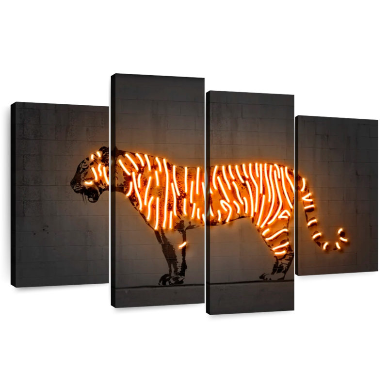 Brampt Glowing Tiger, 32" H x 52" W