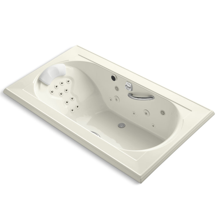 Memoirs 72" x 42" Drop In Combination Bathtub with Faucet, Light, Heater Included