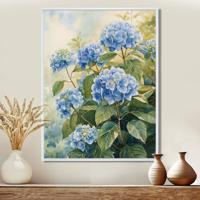 Hortensias dans la brise d'été II - Hydrangées, reproductions encadrées