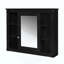 Armoire de rangement murale pour salle de bain, armoire à pharmacie, armoire de salle de bain moderne avec miroir, armoire à miroir avec 6 tablettes ouvertes (meuble-lavabo non inclus)-2123653107