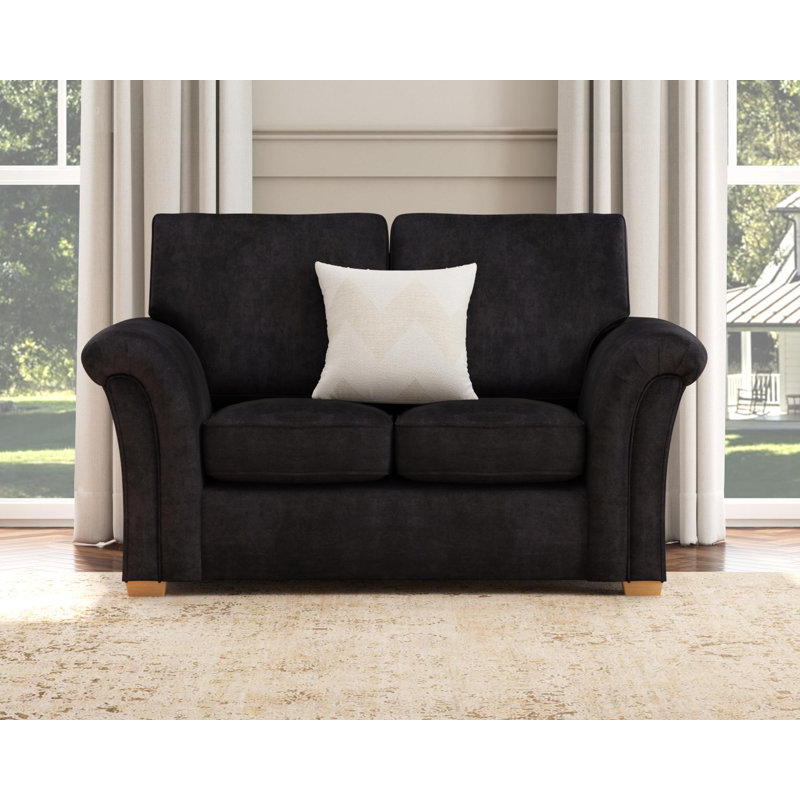 Castleacre Two Seater, Fixed Back, Ebony