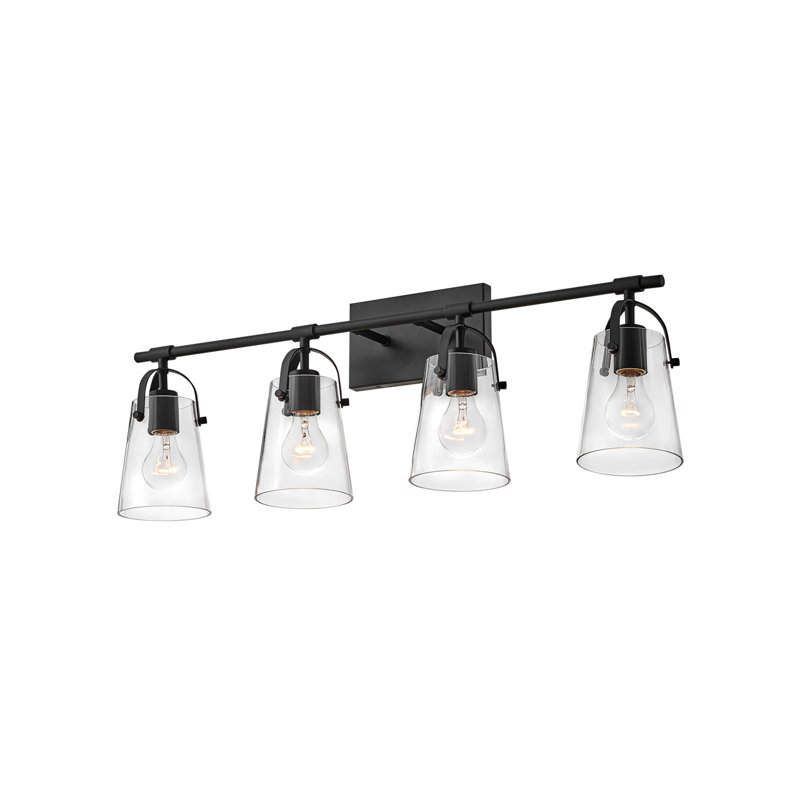 Foster Four-Light Bath Vanity w/ Clear Glass Shades