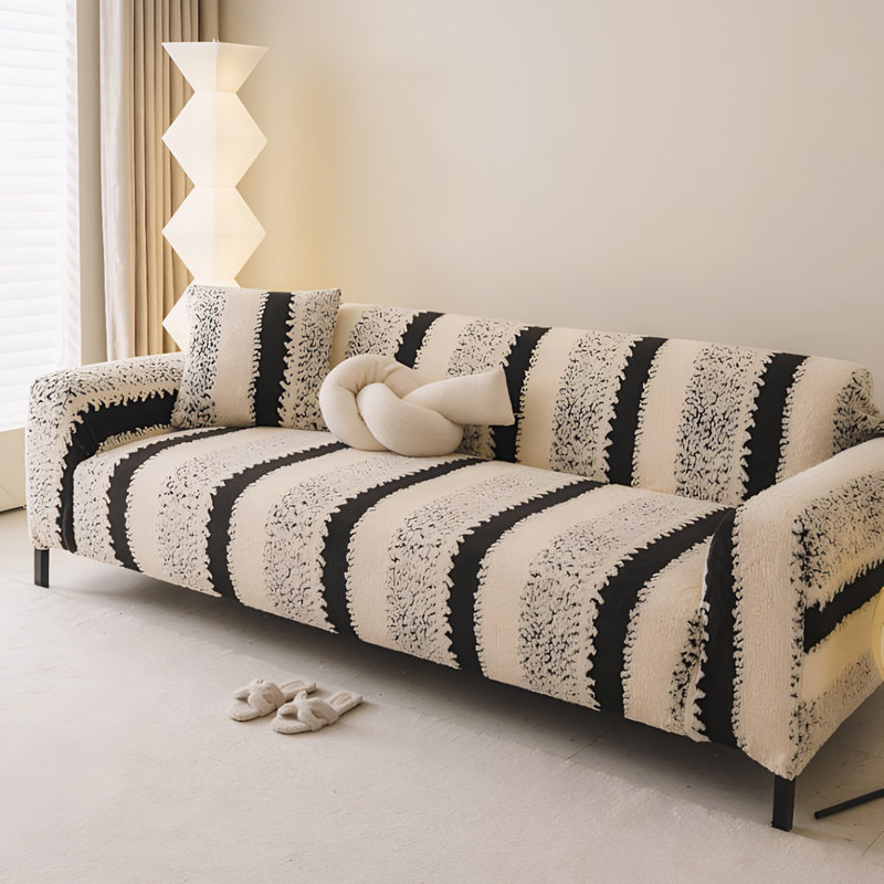 Housse pour canapé Winter Plush, L 67 po x P 35 po, Noir