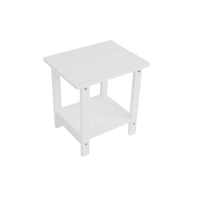 Table d'appoint extérieure robuste à double couche avec conception ergonomique et construction résistante aux intempéries pour le confort du patio