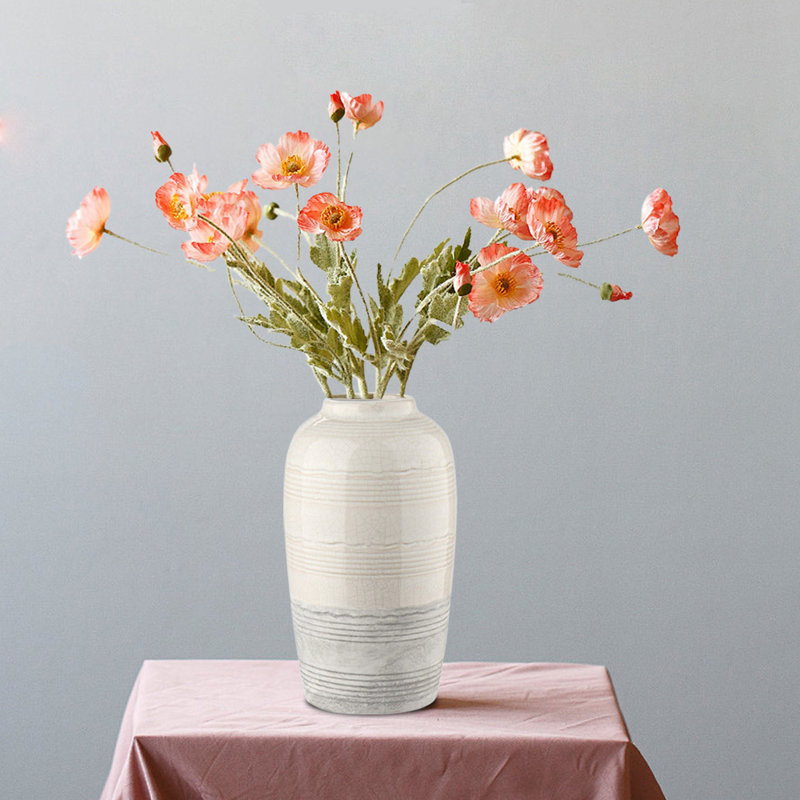 Vases décoratifs en céramique, Blanc