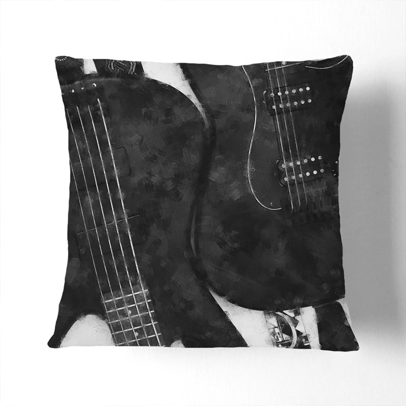 Square Throw Cushion, 55cm H x 55cm W x 20cm D, Black