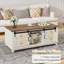 Table basse Hutchison Farmhouse avec portes de grange coulissantes, table de salon de 48 po avec tablettes réglables-99343128