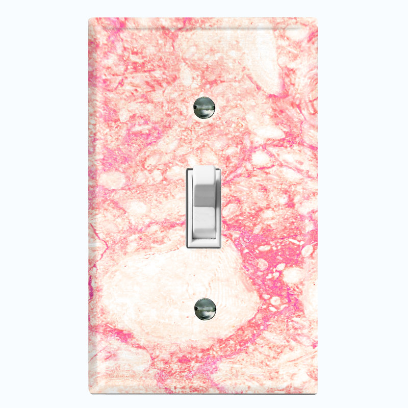 Plaque murale d'interrupteur à bascule 1-Gang, Beige / rose / blanc