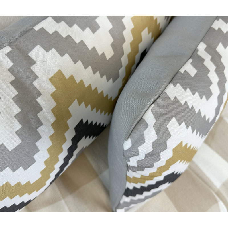 Chevron Print Polyester Euro Shams, 26 x 26 Inch, Set of 2