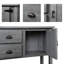 Console 48 po gris antique en bois massif avec armoires et tablette pour la cuisine et le bureau-603163509