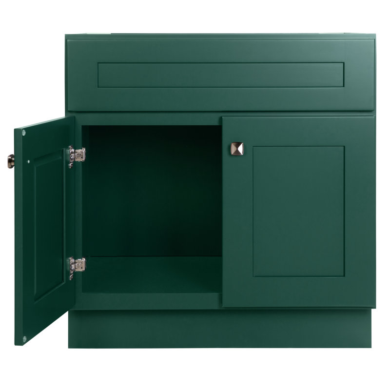 Hunter Green 30-inch Freestanding Wood Vanity Cabinet