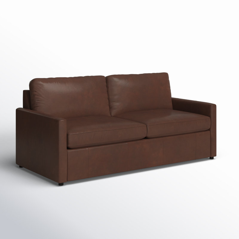 Savannah Upholstered Sofa, Bistro Rustic Genuine Leather