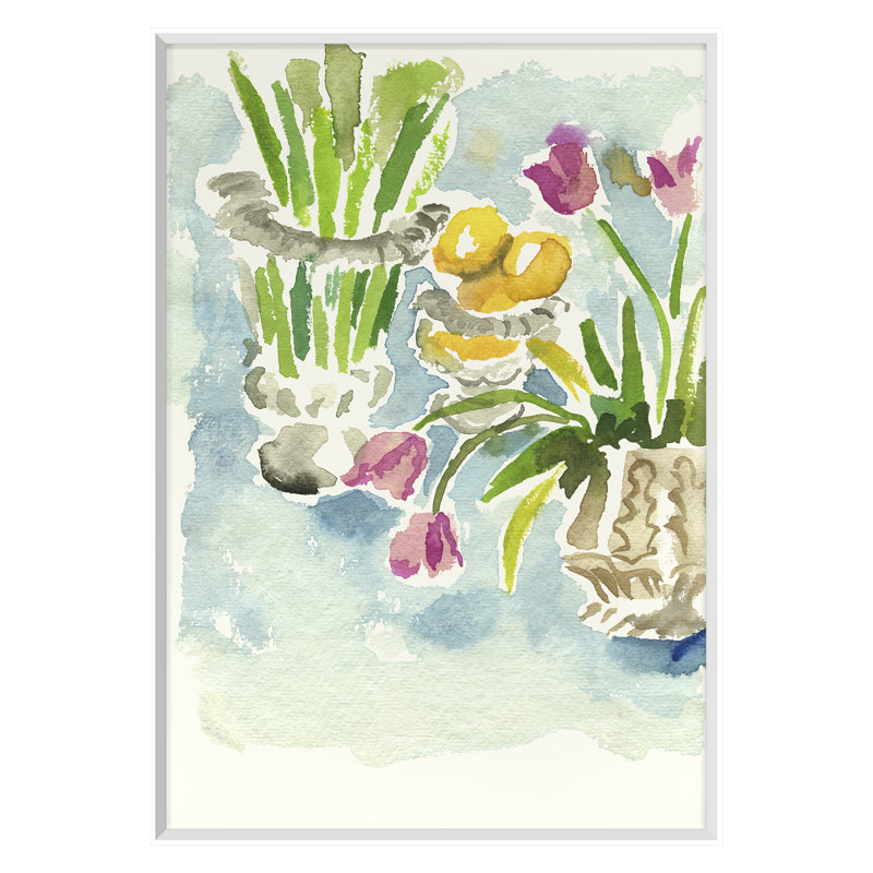 Crystal Vase Print by Dana Gibson, 40" H x 28" W, White Framed