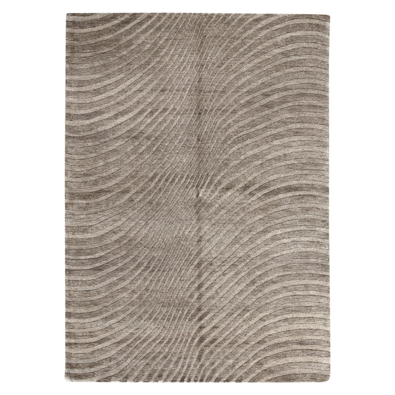 Hand Knotted Wool Area Rug in Moose