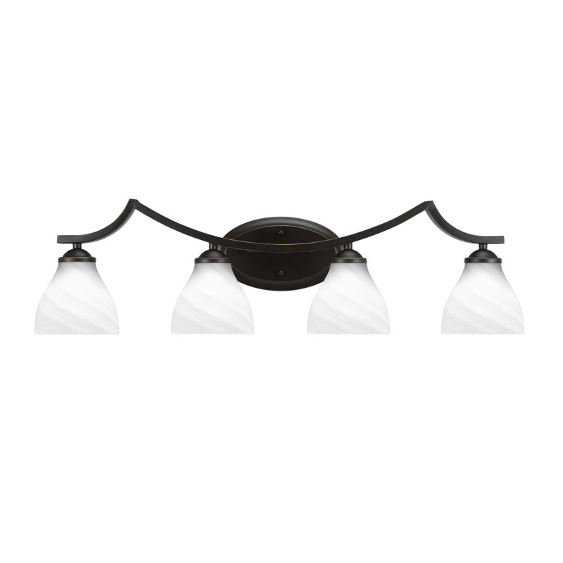 Zilo 4 Light Bath Bar, White, Graphite