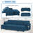 108" Sectional Sleeper Sofa Bed With Storage Chaises And Adjustable Backrest, U-Shape Reversible Couch With Pull-Out Bed, Convertible Sofa With USB Charging Port For Living Room, House-472964656
