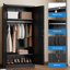 Armoire penderie en métal de 36 po de largeur avec serrure-1680780530
