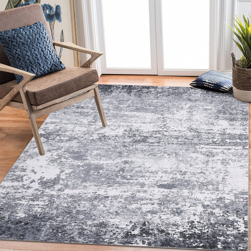Abstract Machine Printed Area Rug, Rectangle 120 x 170 cm