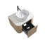Meuble-lavabo de 24 po avec lavabo, armoire murale en chêne miel avec porte-serviettes gratuit, conception de lavabo simple en céramique de Carrare blanc, sans drain et robinet, pré-assemblé-706329099-706329097