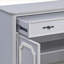 Armoires | Armoire de rangement à double porte avec 1 tiroir, 2 tablettes intérieures, fabrication en bois mélangé, finition gris anthracite | Chalet | Chambre à coucher