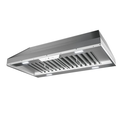 Pro Zephyr 48" 1200 CFM Insert Mount Range Hood with LED Light in Stainless Steel