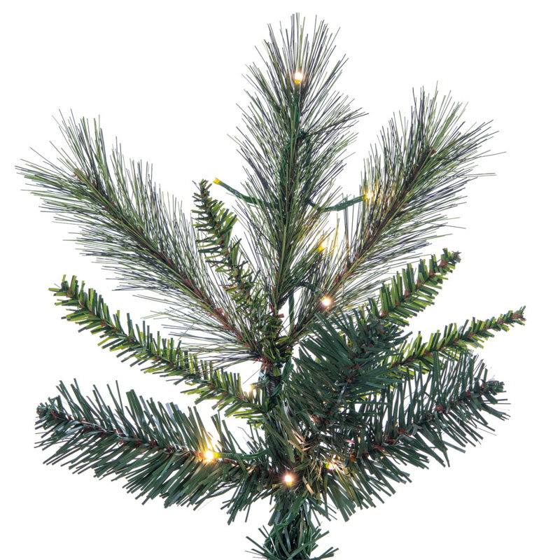 Vickerman Brighton Pine Artificial Christmas Tree Lighted Artificial Pine Christmas Tree, Multicolored, 7.5' H