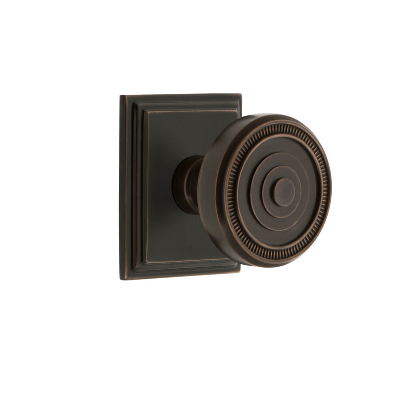 Rosette Grandeur Carré avec bouton Soleil, Bronze éternel