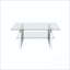 Table basse à 2 niveaux en verre trempé avec miroir