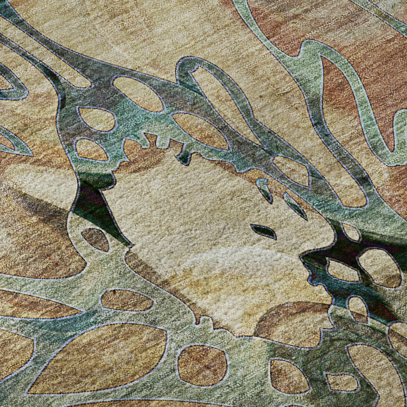 Premium Machine Washable Cerrito AMF558 Beige Rug, Rectangle 10' x 14'