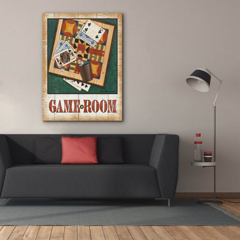 Art mural sur toile Winston Porter «Game Room V2» par David Carter Brown, H 54 po x l 40 po x P 1,5 po