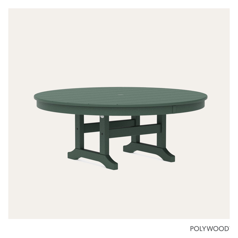 POLYWOOD Round Conversation Table, Green, 48"