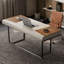 Walnut Veneer Faux Leather Writing Desk with Storage Drawers