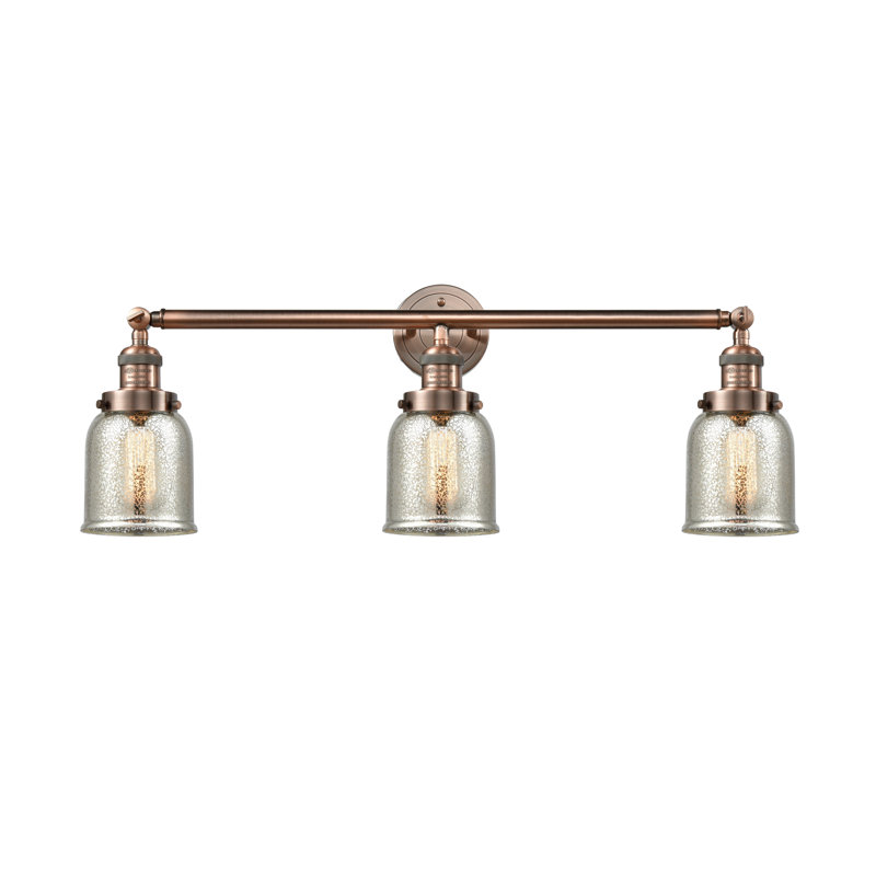 Aponte 3 - Light Dimmable Vanity Light, Silver Mercury, Antique Copper, 6 Watt Vinage LED Bulb