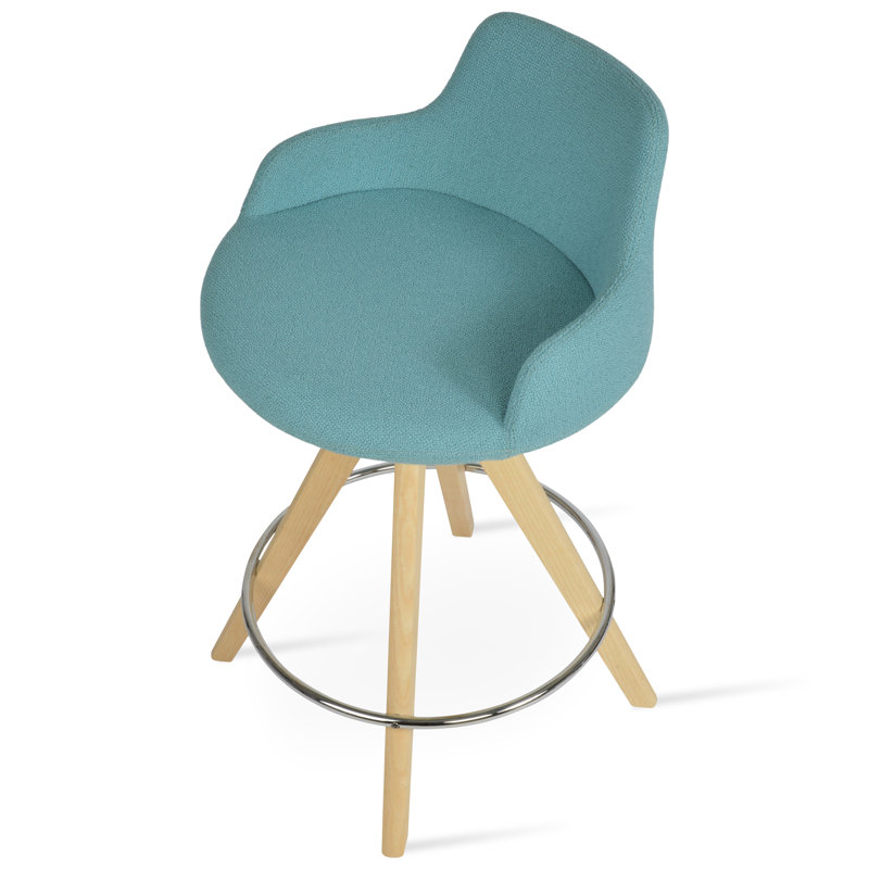 Tabouret de bar et de comptoir, Naturel, Tabouret de bar (hauteur d'assise de 29,5 po), Green Boucle