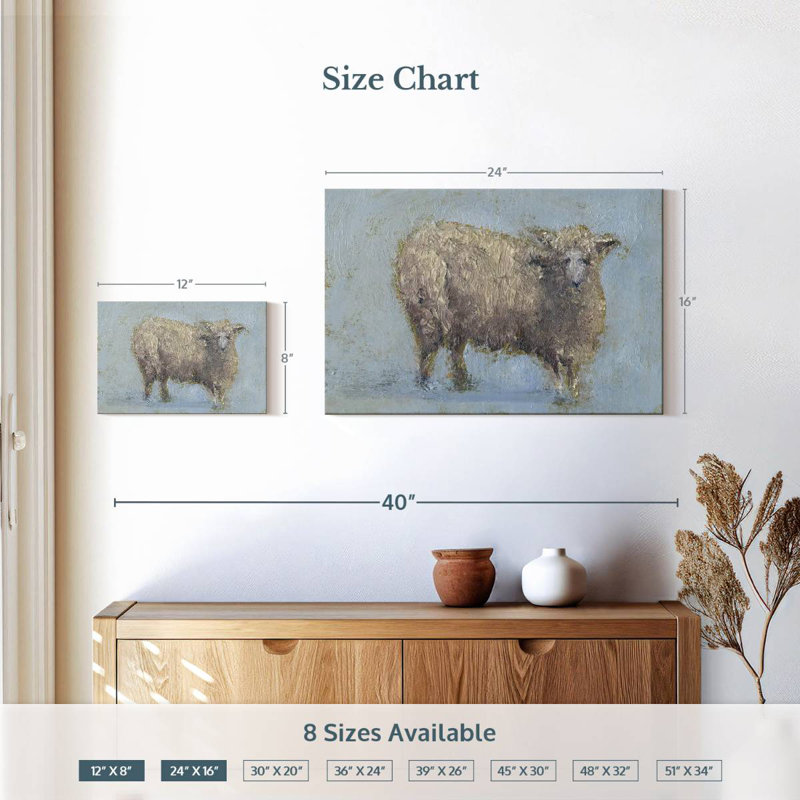 Sheep Strut I, H 16 po x l 24 po