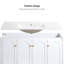 Meuble-lavabo de 48 po en céramique blanche avec armoire de rangement abondante avec 4 portes à fermeture douce et 2 tiroirs en bois massif robuste pour un entretien facile-279216481
