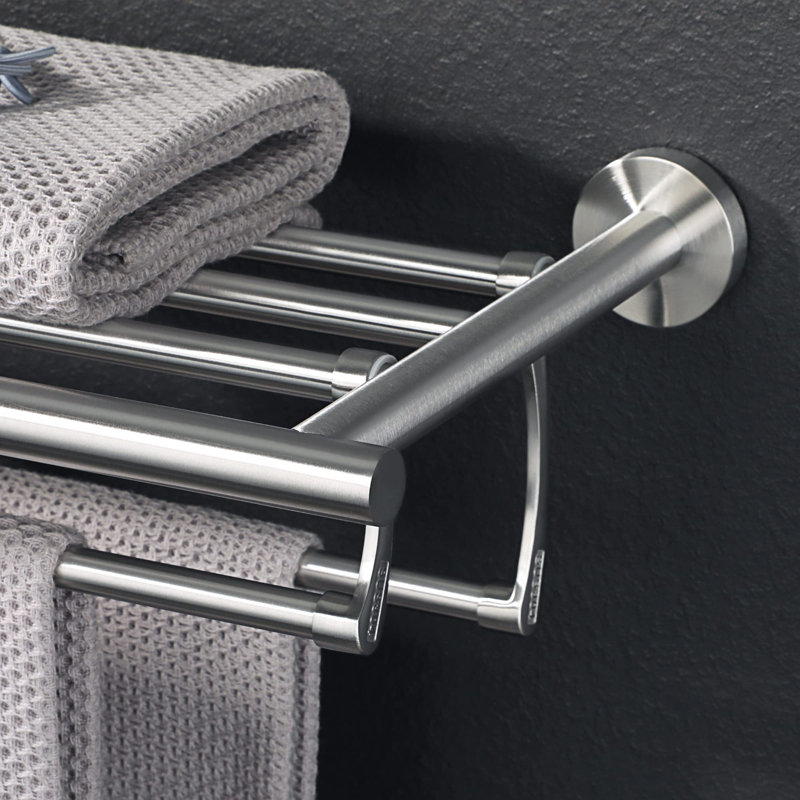 Cia 40cm 2 Wall Towel Bar, Silver 