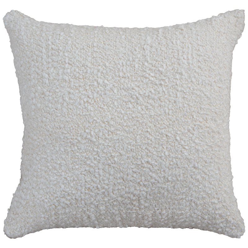Down Filled Glam Accent Throw Pillow, White/Gold