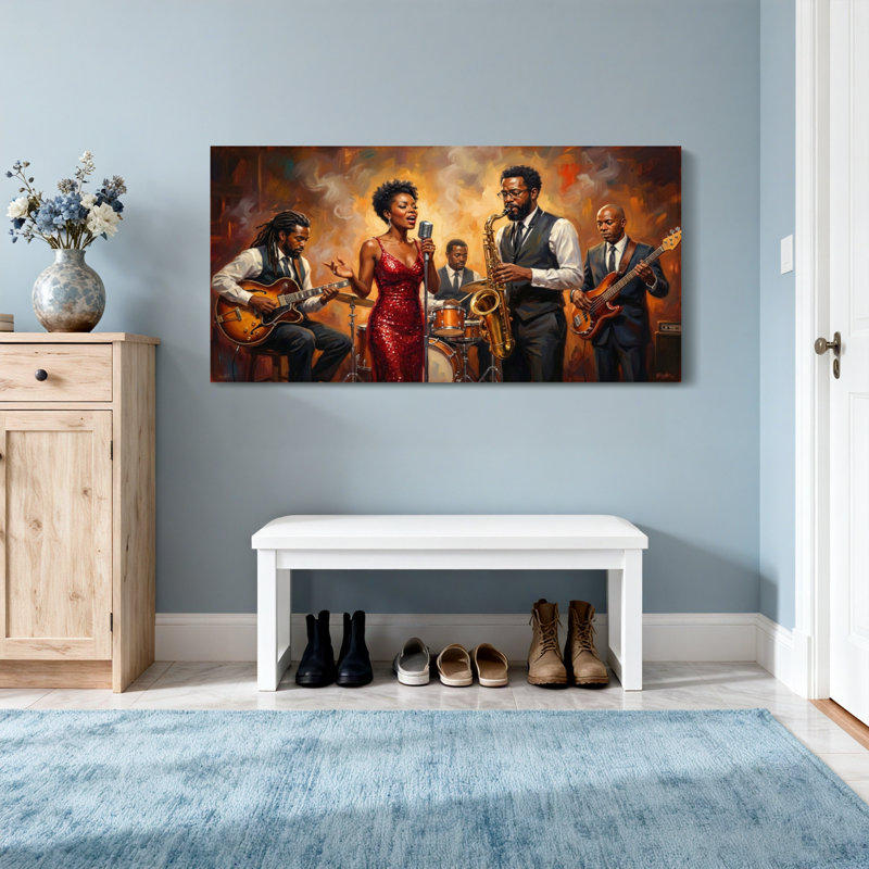 «Abstract Jazz Band», reproduction d'art, H 16 po x l 32 po