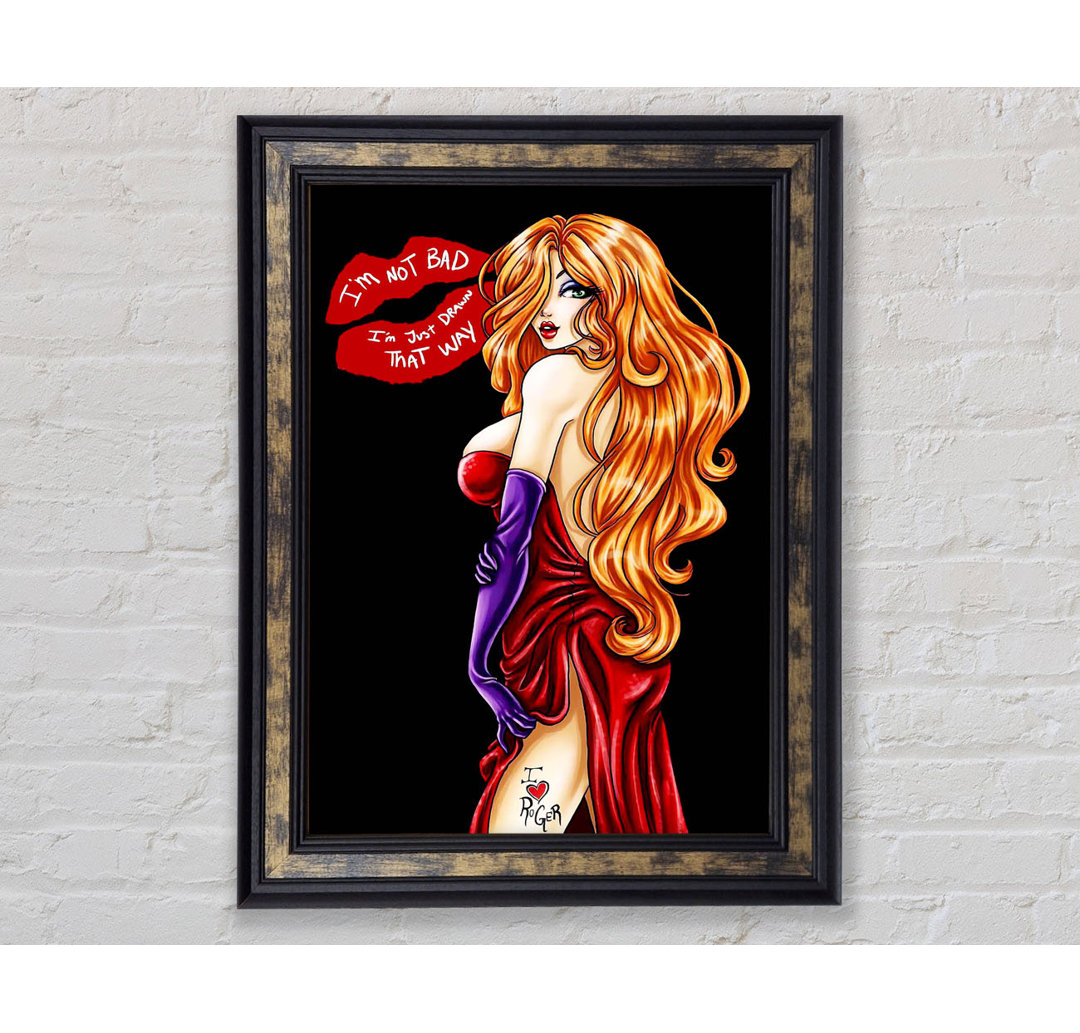 Jessica Rabbit I Love Roger - Bilderrahmen Kunstdrucke