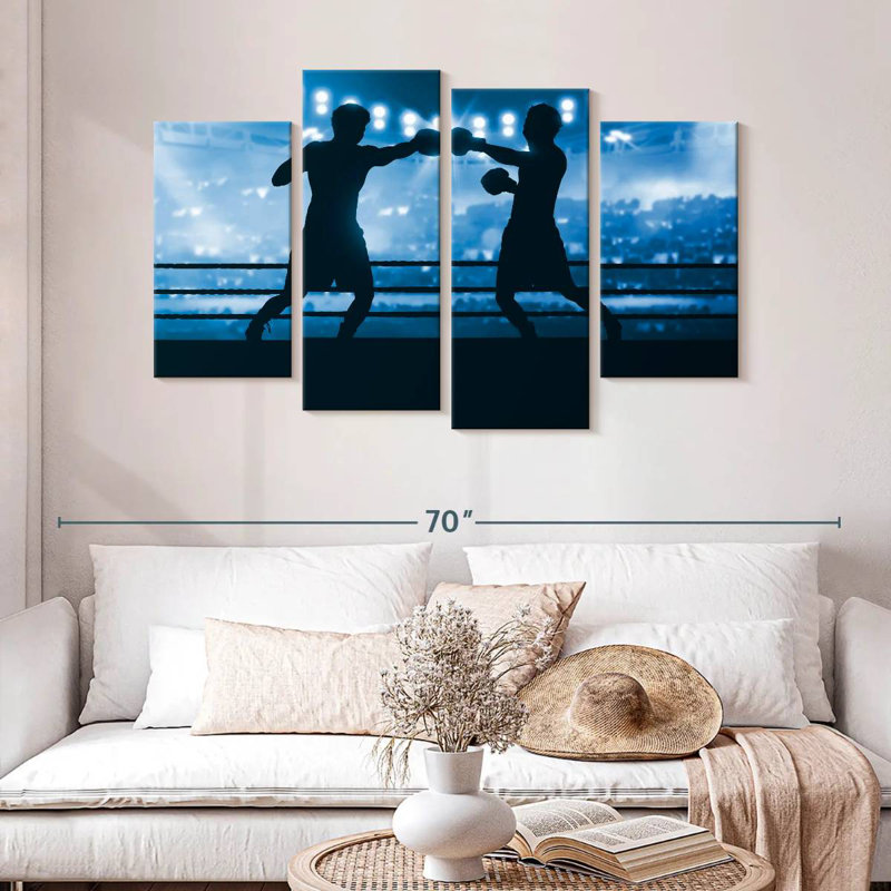 Silhouette de boxeur Sireci, H 32 po x l 52 po