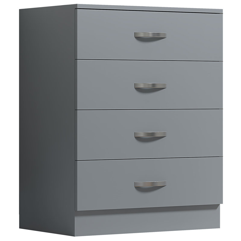 Marlesha 152.4 cm W Chest of 4 Drawers, Grey