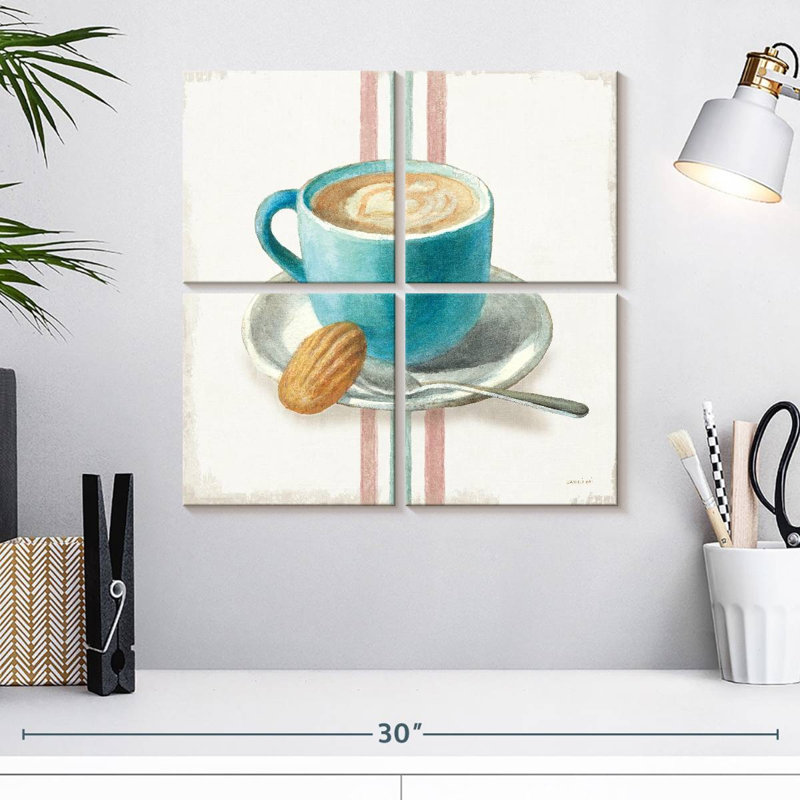 Yarlin «Wake Me Up Coffee I» avec rayures, H 18 po x l 18 po