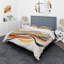 Ensemble de housse de couette Burnt Orange Waves Abstract I BeddingMicrofiber / Polyester-169958898