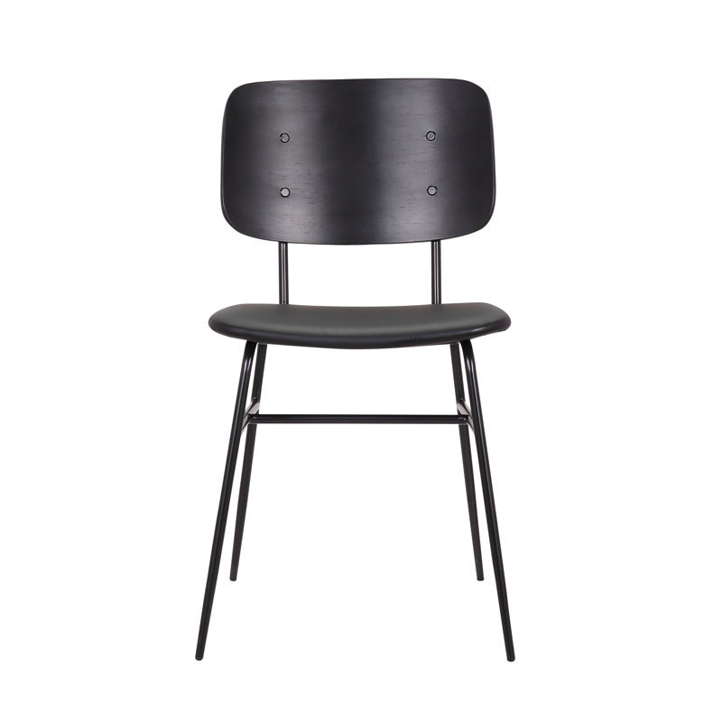 Chaise d'appoint en polyuréthane Arbela, Noir