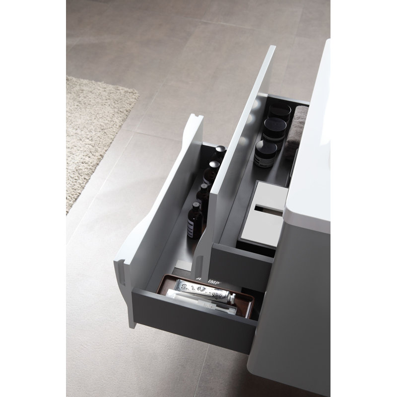 Colmar 30" W Single Wall Mounted Vanity, Light Gray