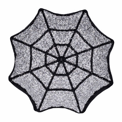 Coussin lumineux Sparkles Home | Strass sur velours noir | 16 x 16 po