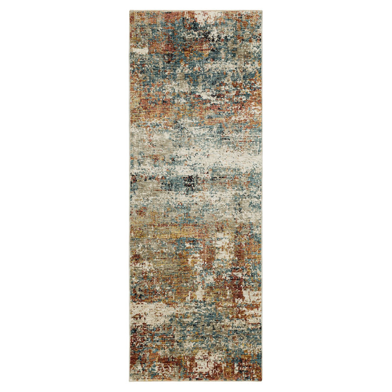 Ankara Abstract Indoor Rug, Runner 2'7" x 7'3"