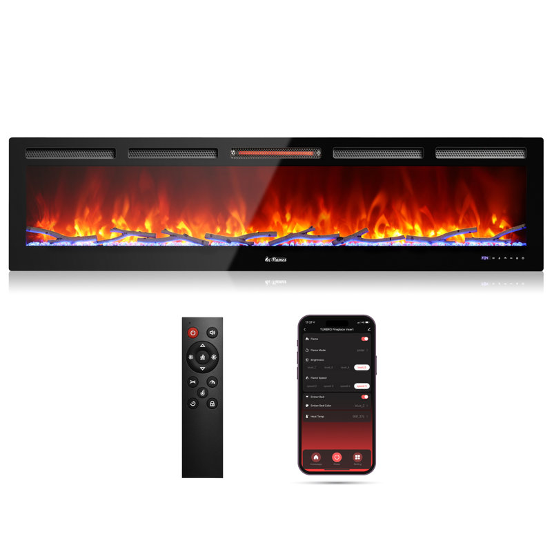 Foyer électrique à infrarouge Howey Smart WiFi, H 18 po x l 72 po x P 4,6 po
